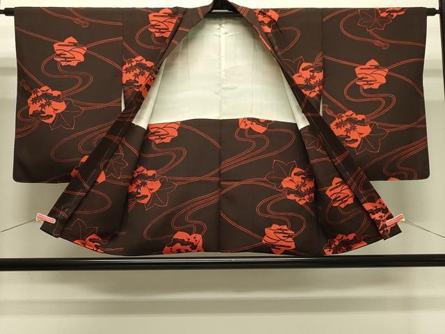 平和屋着物#羽織 鏡裏草花文 正絹 逸品 CABH7086in