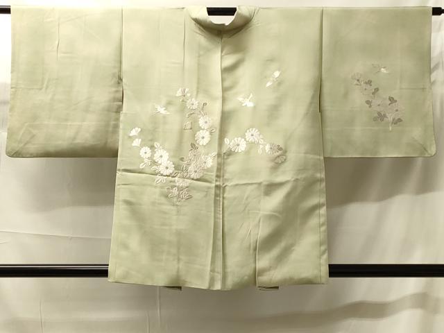 平和屋着物#中国三大刺繍 相良刺繍 総刺繍 羽織 花鳥文 暈し染め 銀糸 正絹 逸品 CABH7093in