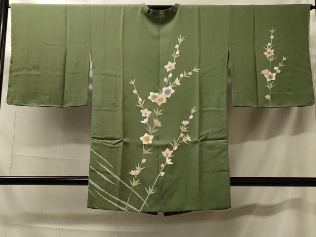平和屋着物#道行コート 友禅 枝花文 正絹 逸品 未使用 CABH7096in