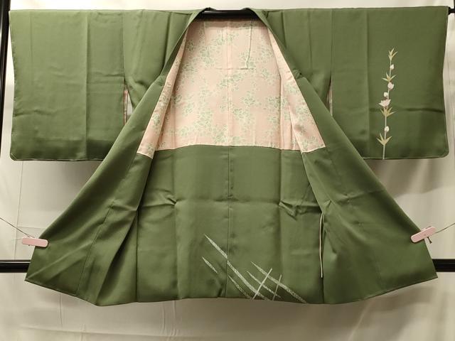 平和屋着物#道行コート 友禅 枝花文 正絹 逸品 未使用 CABH7096in