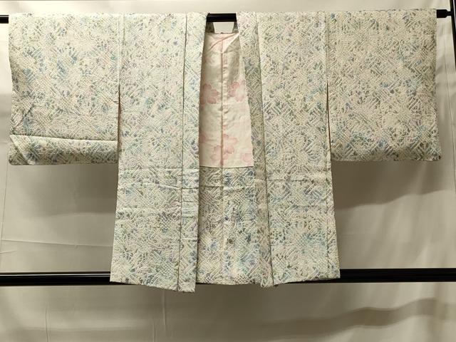 平和屋着物#名門 藤娘きぬたや・総絞り 羽織 菱文 正絹 逸品 CABH7104in