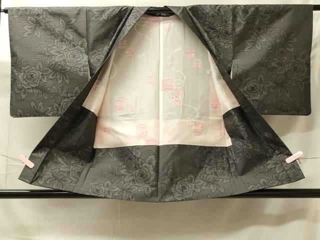 平和屋着物#本場大島紬 羽織 バラ 薔薇 正絹 逸品 CABH7108in