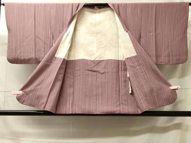 平和屋着物#道行コート 縞 正絹 逸品 CABH7113in