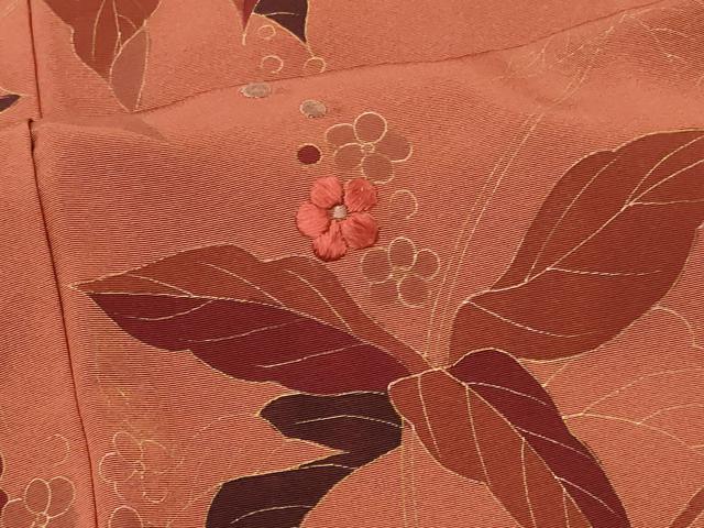 平和屋着物#羽織 刺繍 枝花文 金彩 正絹 逸品 未使用 CABH7115in