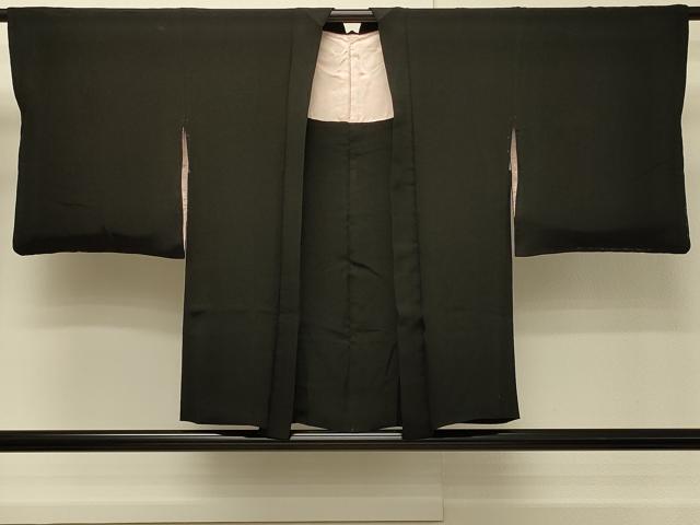 平和屋着物#羽織 寿光織 枝松花文 黒地 金銀糸 正絹 逸品 CABH7122in