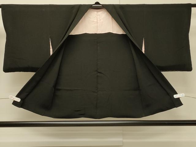 平和屋着物#羽織 寿光織 枝松花文 黒地 金銀糸 正絹 逸品 CABH7122in