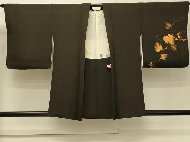 平和屋着物#羽織 手描き 葡萄蔦の葉文 正絹 逸品 CABH7124in