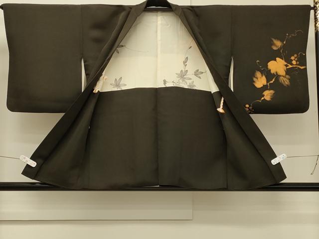 平和屋着物#羽織 手描き 葡萄蔦の葉文 正絹 逸品 CABH7124in