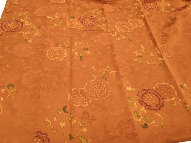 平和屋着物#道行コート 地紋起こし 花唐草文 正絹 逸品 CABH7128in