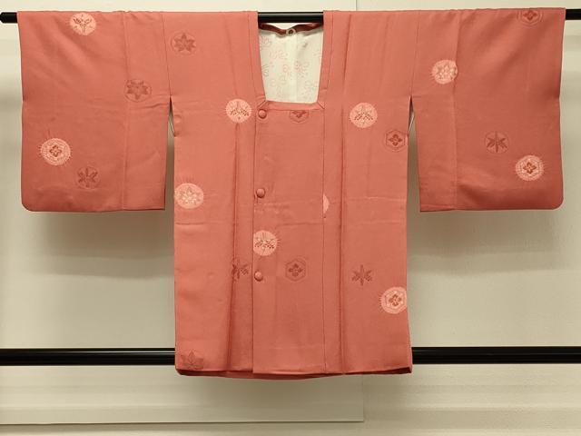平和屋着物#道行コート 絞り 地紋起こし 吉祥草花丸文 正絹 逸品 CABH7132in