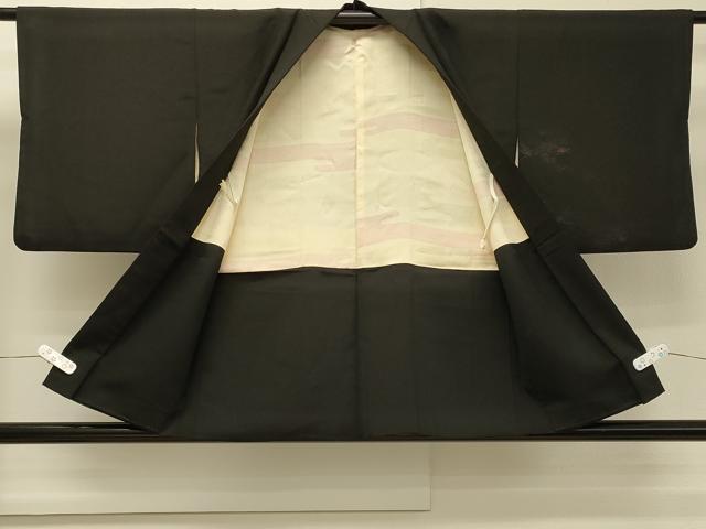 平和屋着物#羽織 枝葉文 黒地 正絹 逸品 CABH7152in