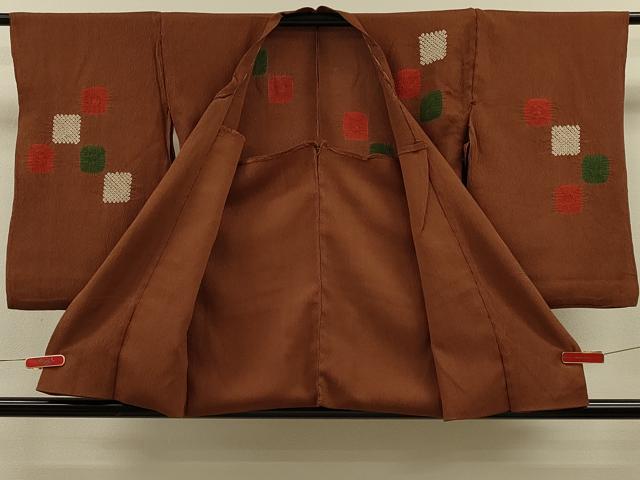 平和屋着物#道行コート 仮絵羽 絞り 幾何学文様 正絹 逸品 未使用 CABH7168in