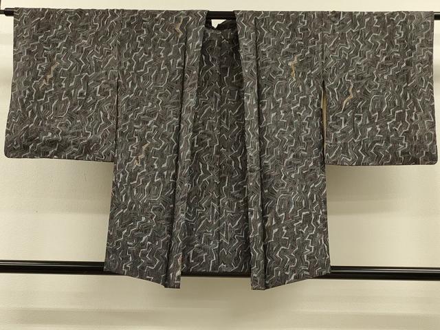 平和屋着物#羽織 幾何学文様 黒地 金彩 正絹 逸品 CABH7192in