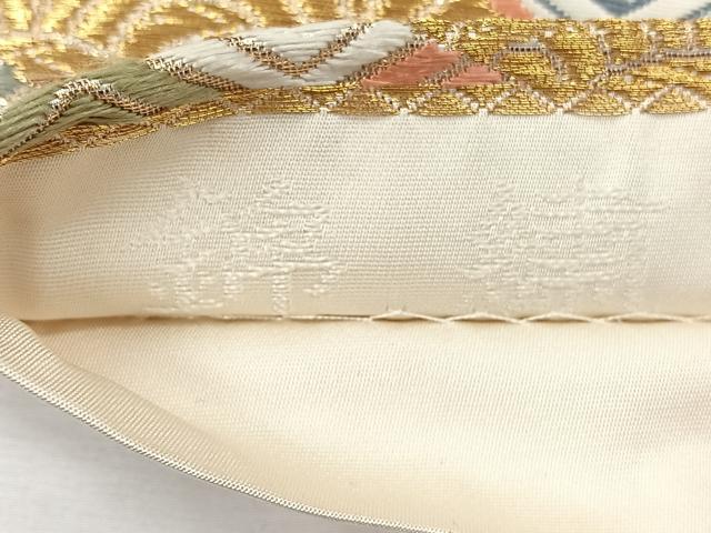 平和屋着物◎六通柄袋帯 唐織 錦繍 吉祥花文 金糸 正絹 逸品 CABH7205yk