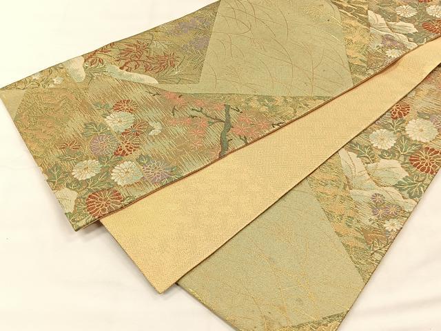 平和屋着物◎佐賀錦 六通柄袋帯 琳派名画集 金糸 正絹 逸品 CABH7210yk
