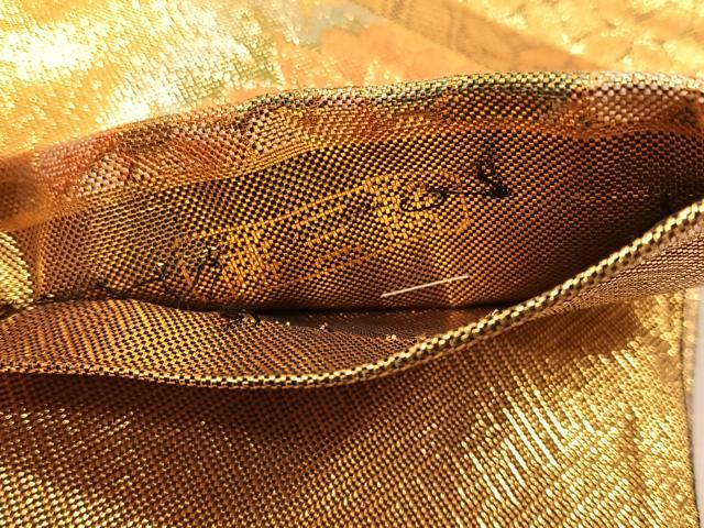 平和屋着物◎伝統工芸士 平田藤三郎 佐賀錦 六通柄袋帯 草花丸文 金糸 正絹 逸品 CABH7246yk
