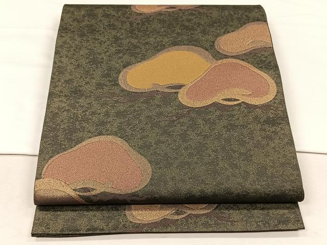 平和屋着物◎六通柄袋帯 松 金糸 正絹 逸品 CABH7253yk