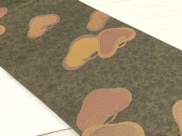 平和屋着物◎六通柄袋帯 松 金糸 正絹 逸品 CABH7253yk