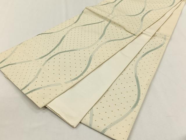 平和屋着物◎六通柄袋帯 立涌吉祥文 金銀糸 正絹 逸品 未使用 CABH7321yk