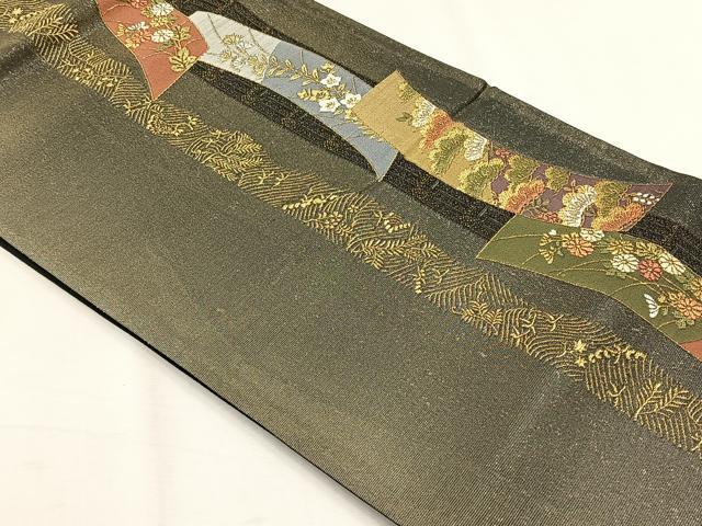 平和屋着物◎六通柄袋帯 有職源氏鑑 金糸 正絹 逸品 CABH7326yk
