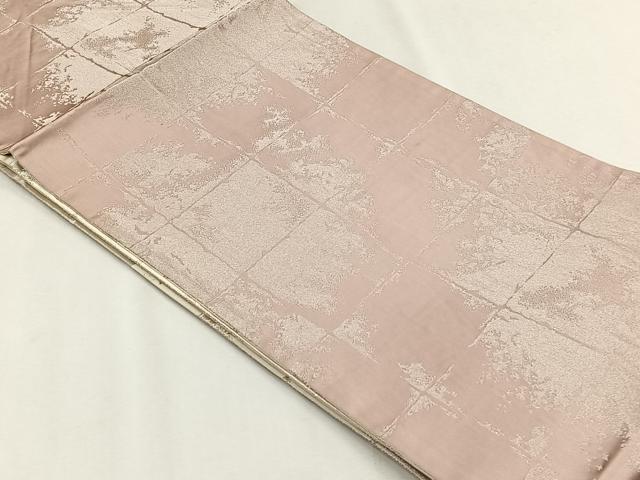 平和屋着物◎両面 全通柄袋帯 霞文 銀糸 正絹 逸品 CABH7387yk