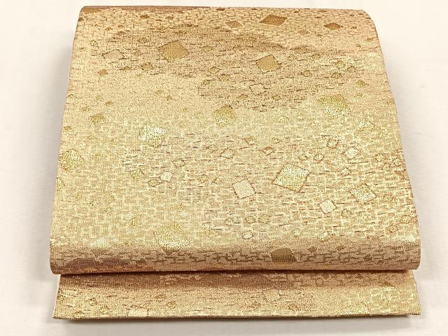 平和屋着物◎六通柄袋帯 箔散らし文 金糸 正絹 逸品 CABH7493yk