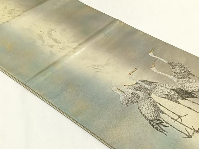 平和屋着物◎太鼓柄袋帯 作家物 なべつる 正絹 逸品 CABH7495yk