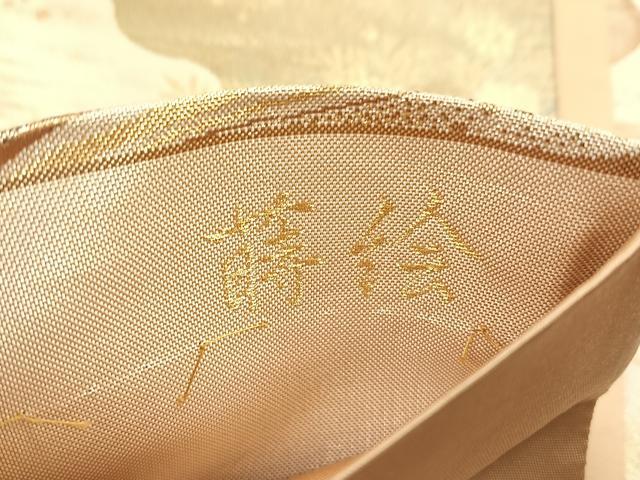 平和屋着物◎六通柄袋帯 唐織 蒔絵 金糸 正絹 逸品 CABH7519yk