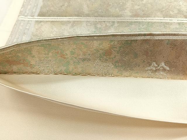 平和屋着物◎西陣 高島織物謹製 六通柄袋帯 風景文 青銅箔 正絹 逸品 CABH7521yk