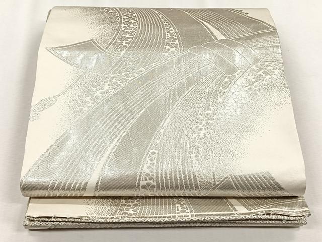平和屋着物◎両面 六通柄袋帯 唐織 花唐草文 金銀糸 正絹 逸品 CABH7589yk