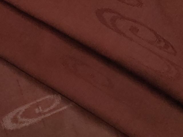 平和屋着物*夏物 色無地 流水紋紗 小豆色 正絹 逸品 CABH7601ze