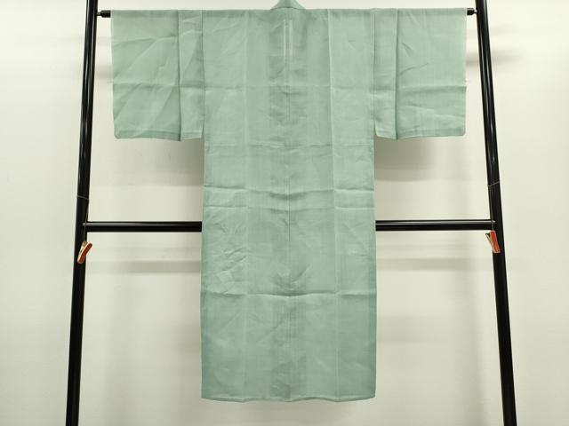 平和屋着物*夏物 男性 色無地 紗 錆青磁色 麻 逸品 CABH7607ze