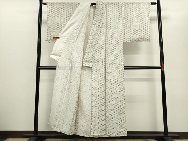 平和屋着物*夏物 小紋 絽 菱吉祥文 正絹 逸品 未使用 CABH7614ze