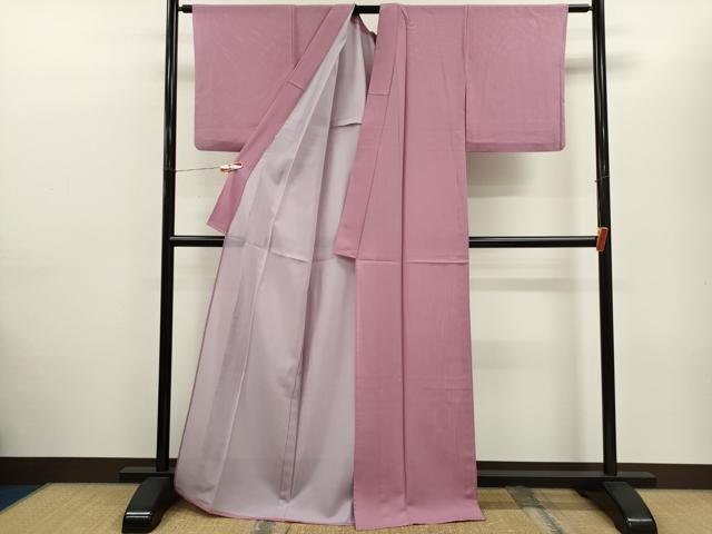 平和屋着物*夏物 色無地 絽 堅牢染 両面染 薄紅梅色 反端付き 正絹 逸品 CABH7632ze