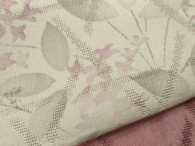平和屋着物*夏物 訪問着 籬紋紗 雲取り草花文 正絹 逸品 CABH7640ze