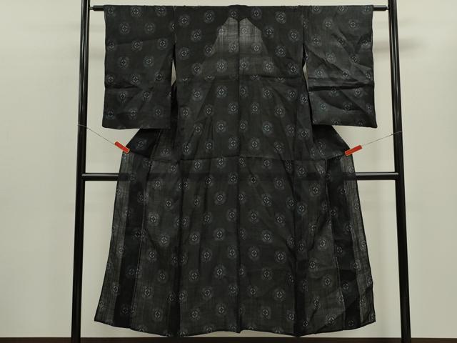 平和屋着物*夏物 重要無形文化財 本場宮古上布 吉祥丸文 苧麻 逸品 CABH7644ze