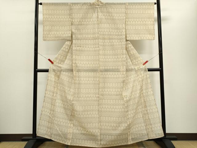 平和屋着物*夏物 結城紬 夏結城 100亀甲 吉祥文 正絹 逸品 未使用 CABH7655ze