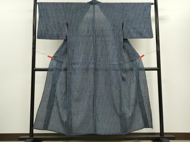 平和屋着物*夏物 小紋・浴衣兼用 縞 綿麻 逸品 CABH7656ze