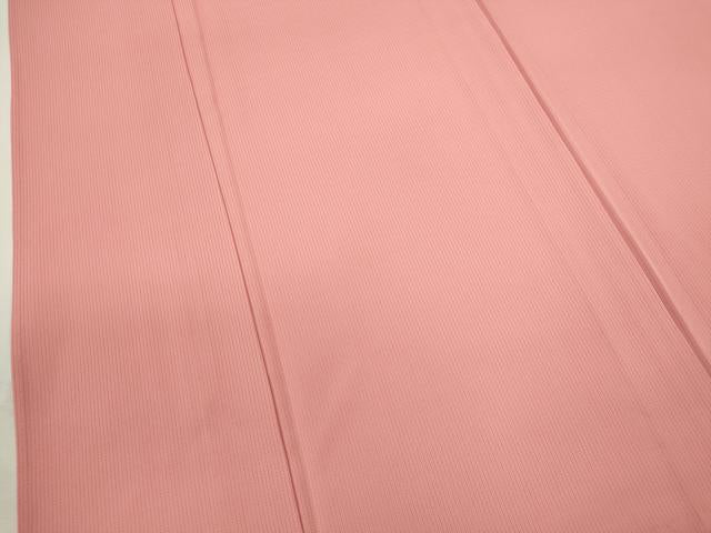 平和屋着物*夏物 色無地 縦絽 紅梅色 正絹 逸品 未使用 CABH7659ze