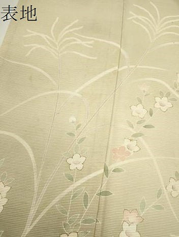 平和屋着物*夏物 訪問着 絽紬 草花文 暈し染め 正絹 逸品 CABH7660ze
