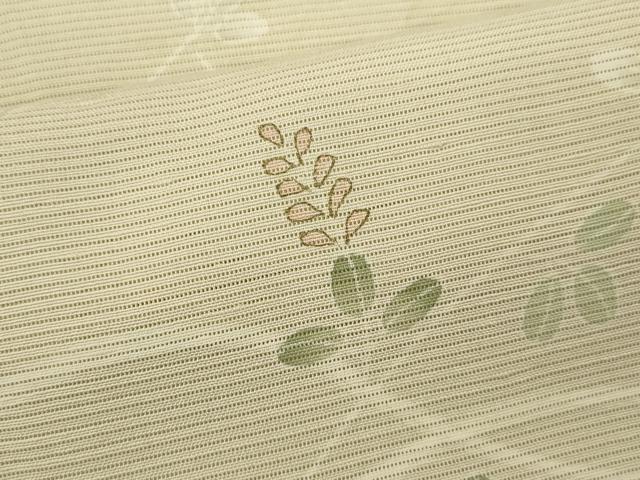 平和屋着物*夏物 訪問着 絽紬 草花文 暈し染め 正絹 逸品 CABH7660ze