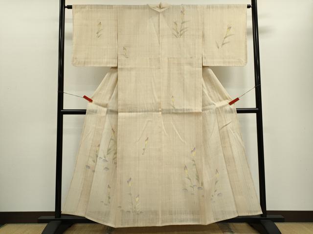 平和屋着物*夏物 訪問着 生紬 枝花文 正絹 逸品 未使用 CABH7661ze