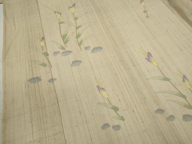 平和屋着物*夏物 訪問着 生紬 枝花文 正絹 逸品 未使用 CABH7661ze