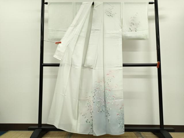 平和屋着物*夏物 訪問着 絽 枝花文 暈し染め 正絹 逸品 CABH7670ze