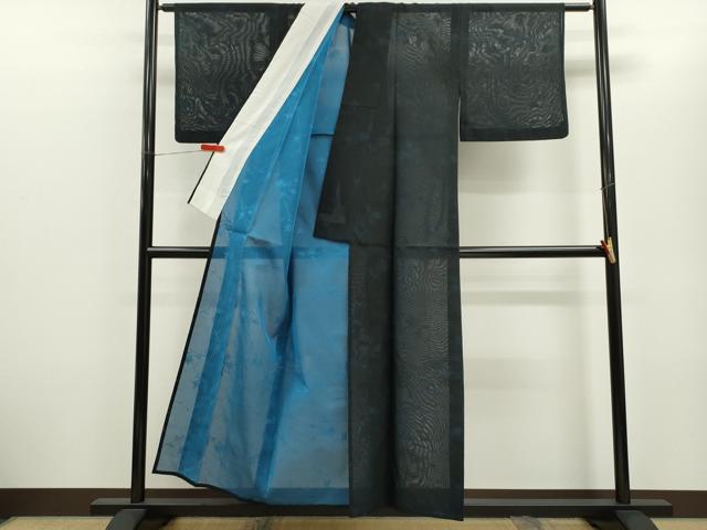 平和屋着物*夏物 小紋 紗 枝花文 正絹 逸品 CABH7671ze