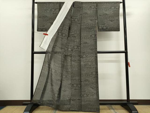 平和屋着物*夏物 大島紬 夏大島 吉祥更紗花文 正絹 逸品 CABH7679ze
