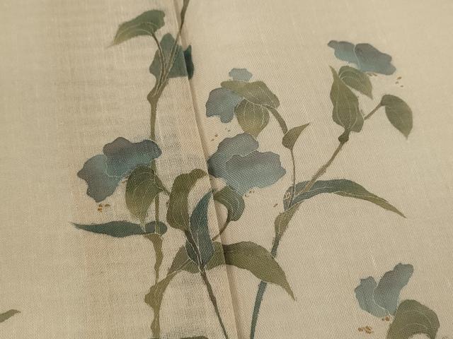 平和屋着物*夏物 訪問着 作家物 紗紬 枝花文 正絹 逸品 CABH7680ze