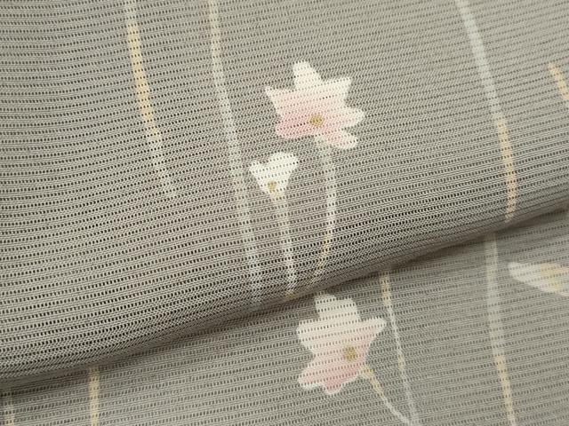 平和屋着物*夏物 小紋 絽 枝花文 正絹 逸品 CABH7683ze