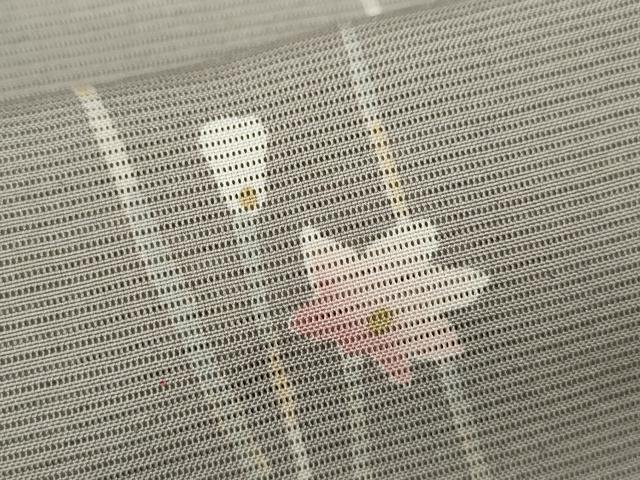 平和屋着物*夏物 小紋 絽 枝花文 正絹 逸品 CABH7683ze