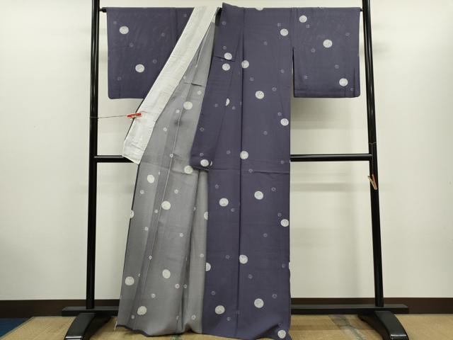 平和屋着物*夏物 小紋 絽 鞠枝梅文 正絹 逸品 CABH7693ze